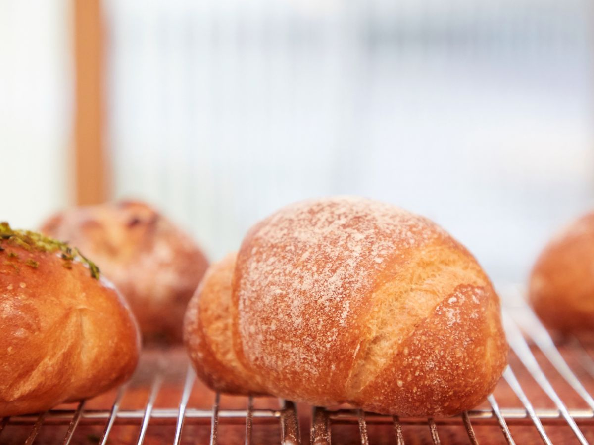 小田原産小麦のバターロール 220円