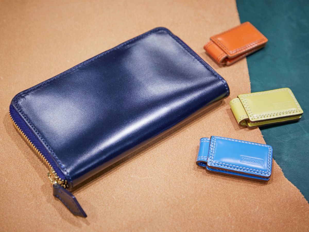 CORDOVAN MIDDLE WALLET  4万8600円、MONEY CLIP　各5832円