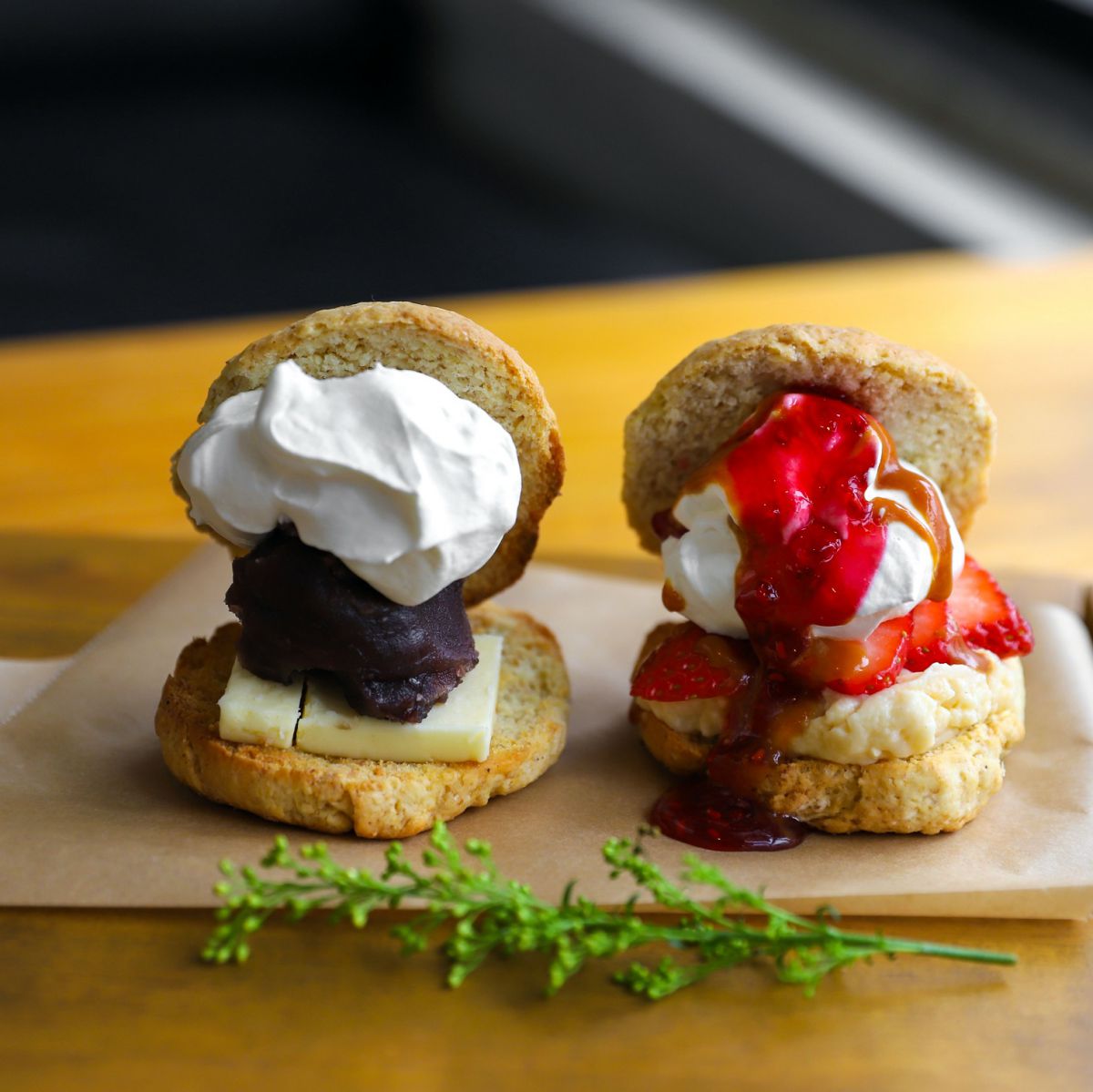 スコーンサンドセット  1P 900円、2P 1250円