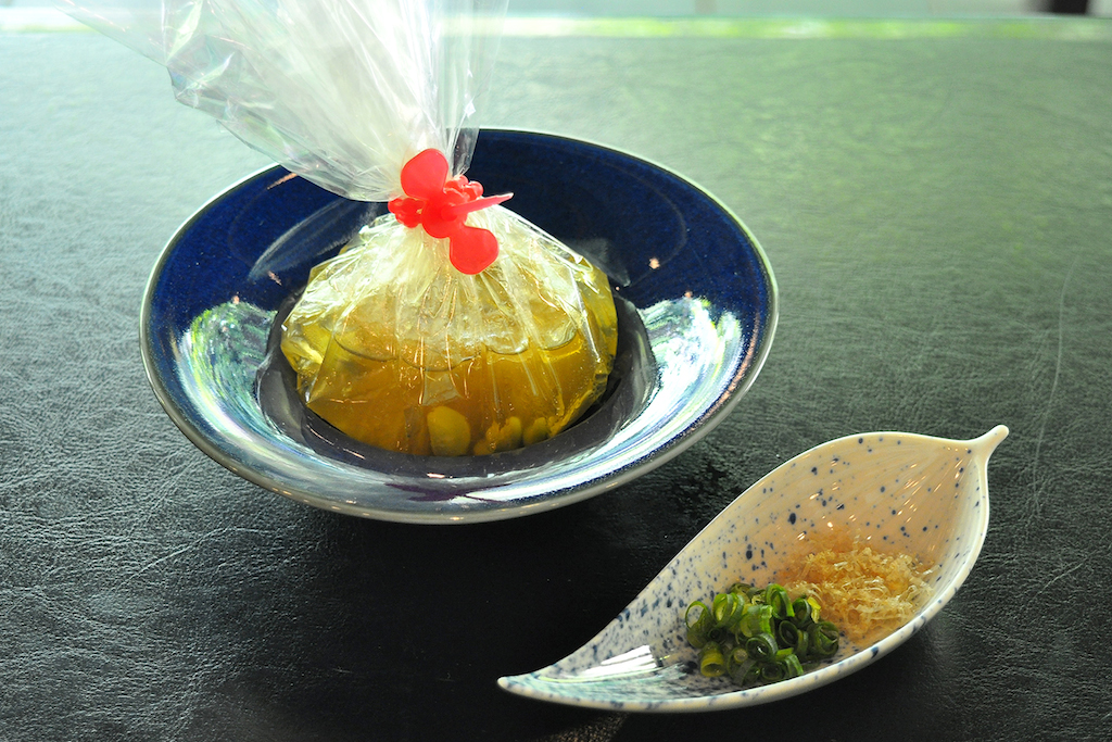 湯物　米茄子のしび炊き