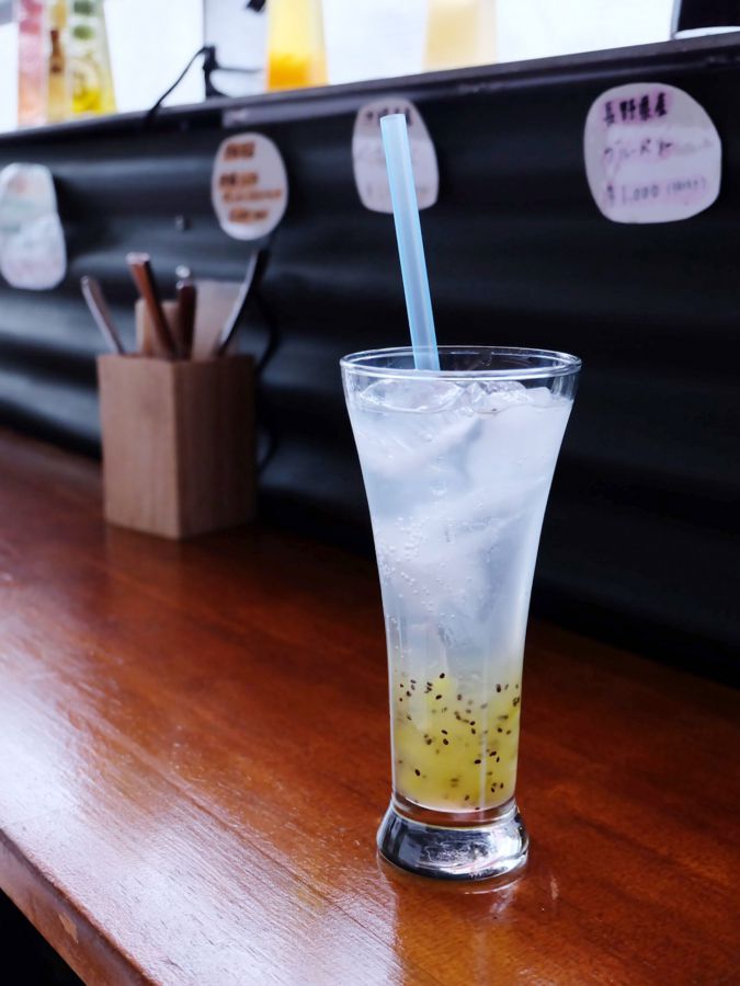 和歌山県産キウイ＋ソーダ割 450円（税抜き）