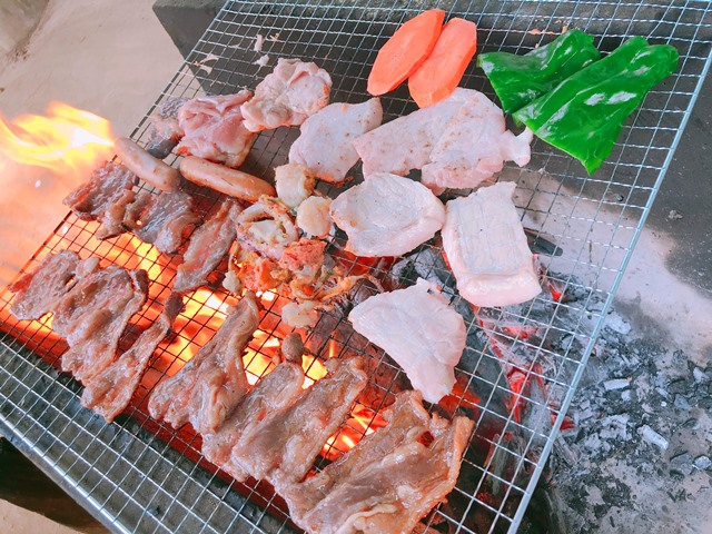 ボリューム満点のバーベキューセット／柳島キャンプ場 