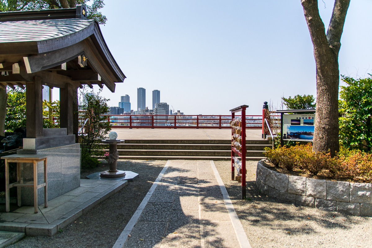 社務所の屋上が展望台