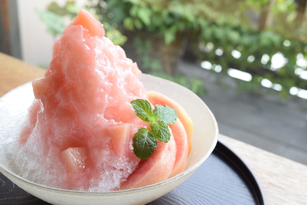 かき氷「白桃」980円