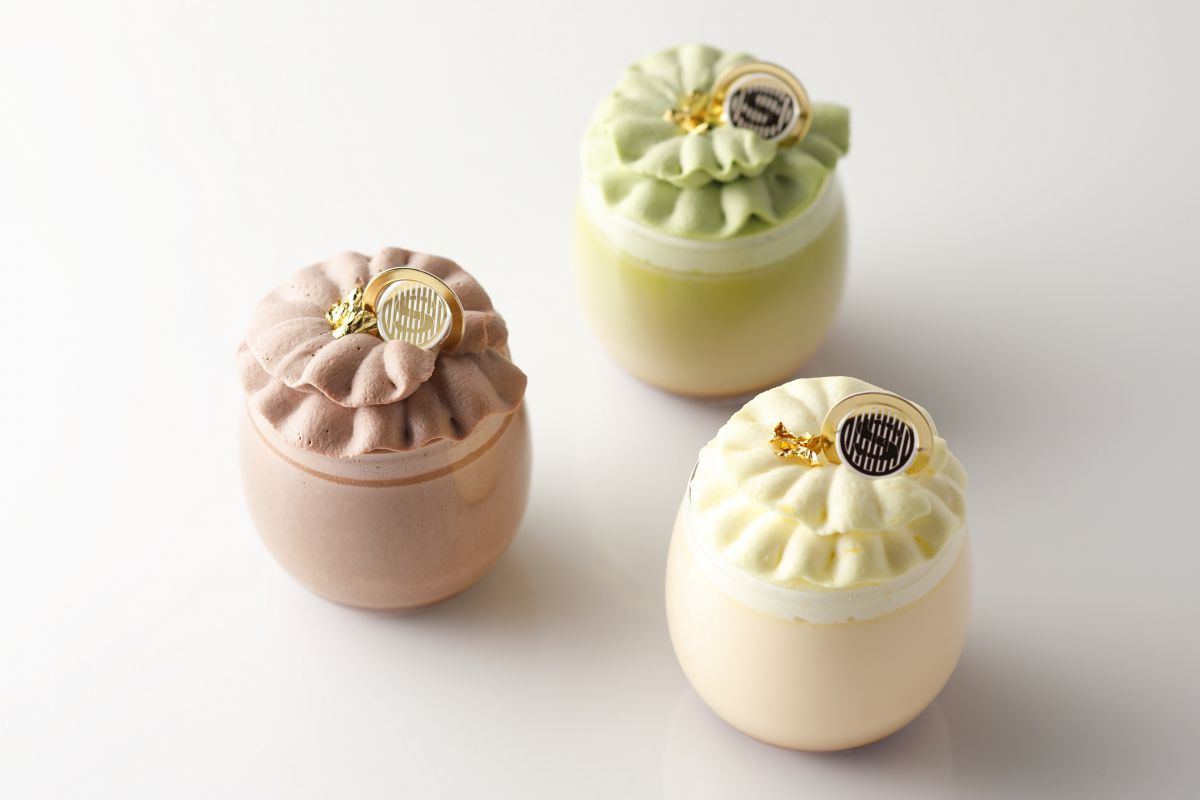 クレームショコラ　抹茶・日向夏・ほうじ茶　各597円