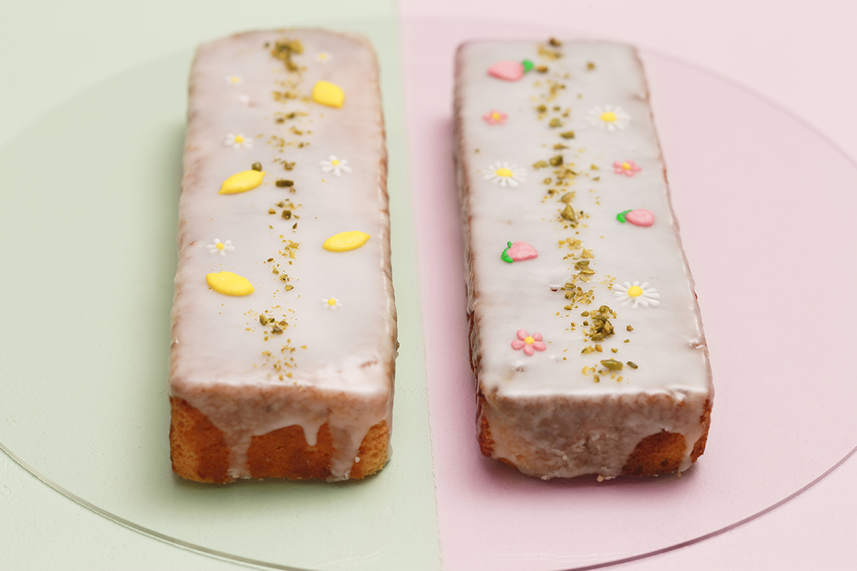 もものパウンドケーキVSレモンのパウンドケーキ