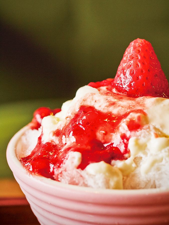 さわた一押しの「これがうわさのちーずの雪くま」（800円税込）／大福茶屋さわた