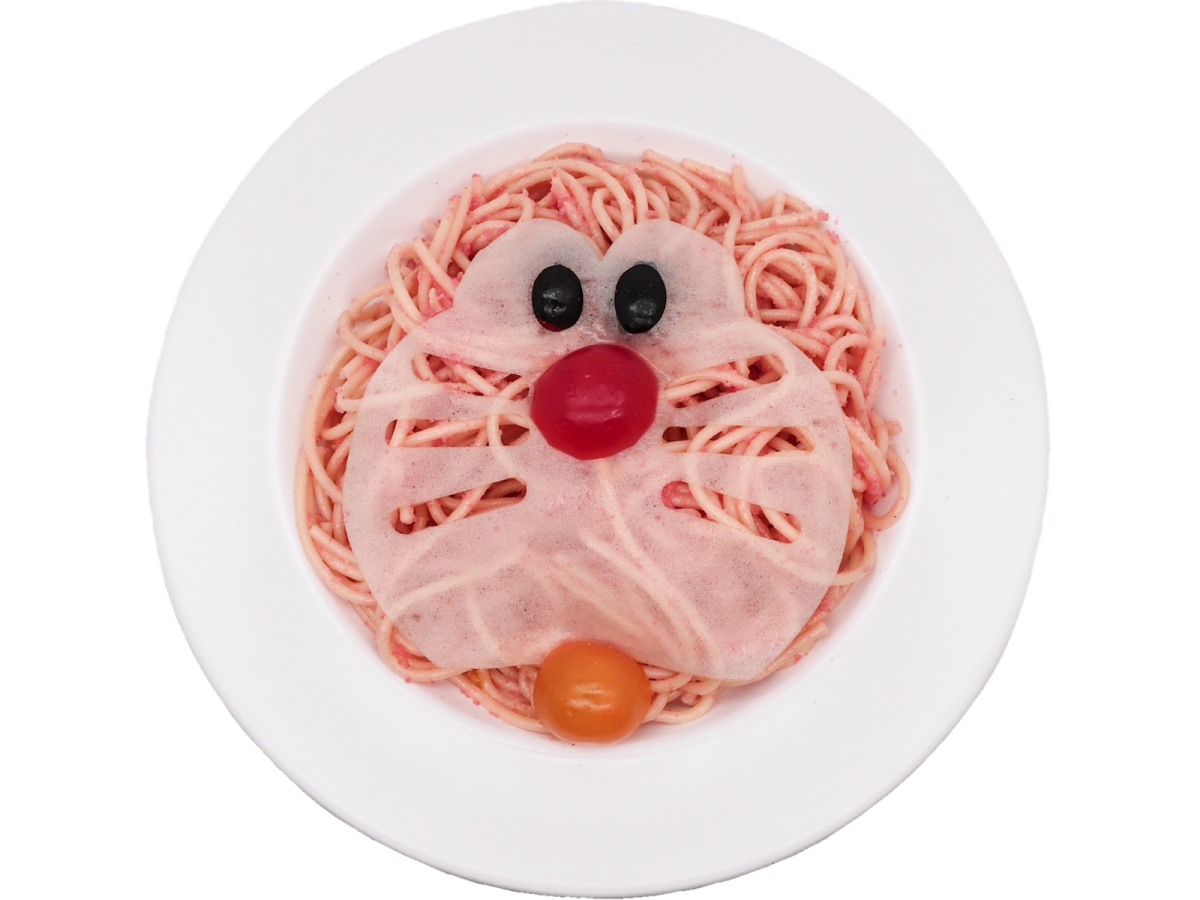 たらこ de ドラスパ（単品）1000円（税込）、ドリンクセット1200円（税込）©Fujiko-Pro 