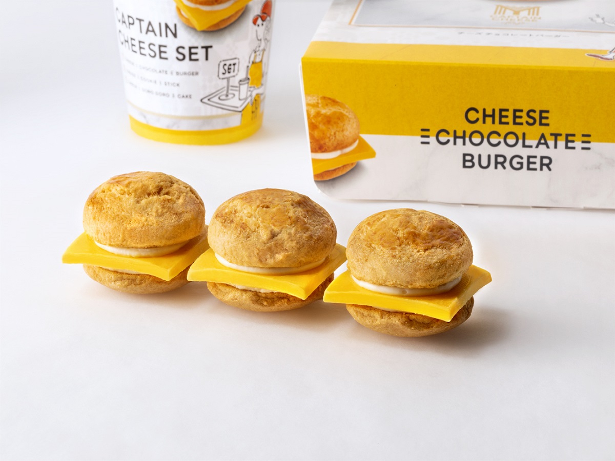 チーズチョコレートバーガー3個入 550円 6個入 900円 9個入 1350円 12個入 1800円（税込）／マイキャプテンチーズTOKYO