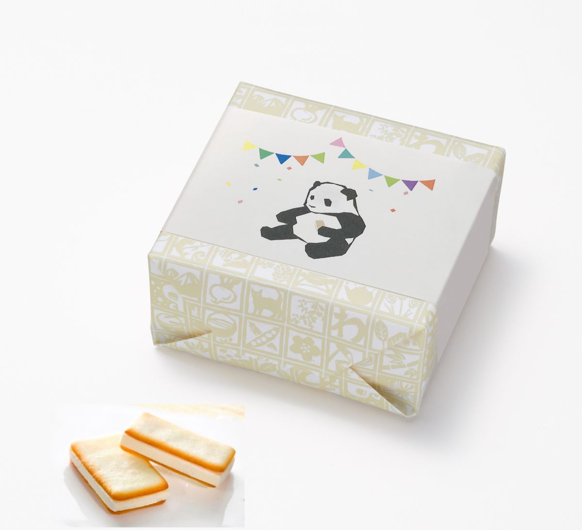 みとわパンダパッケージ5枚入　648円（賞味期限　　約60日）