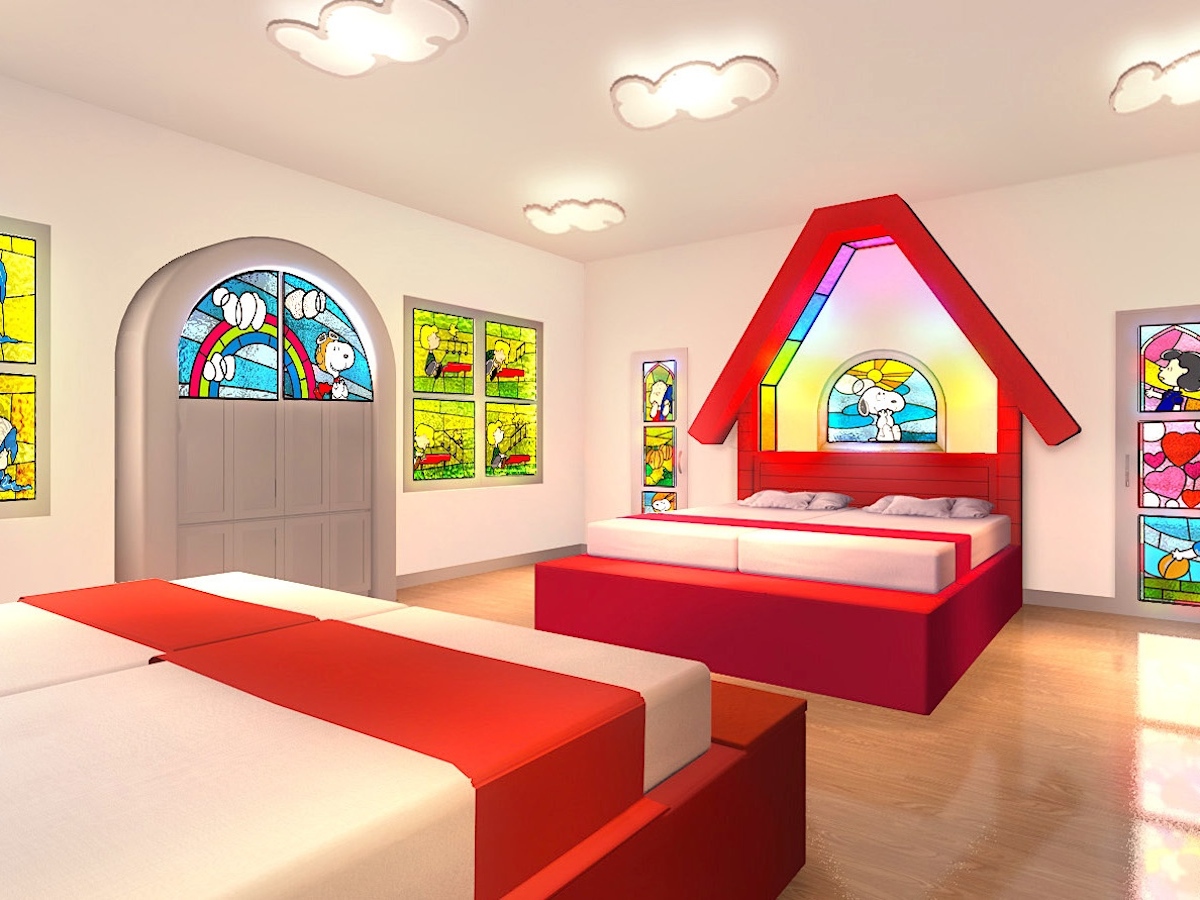 スヌーピー・ハウス・ルーム　約36畳、4〜6名で利用可能