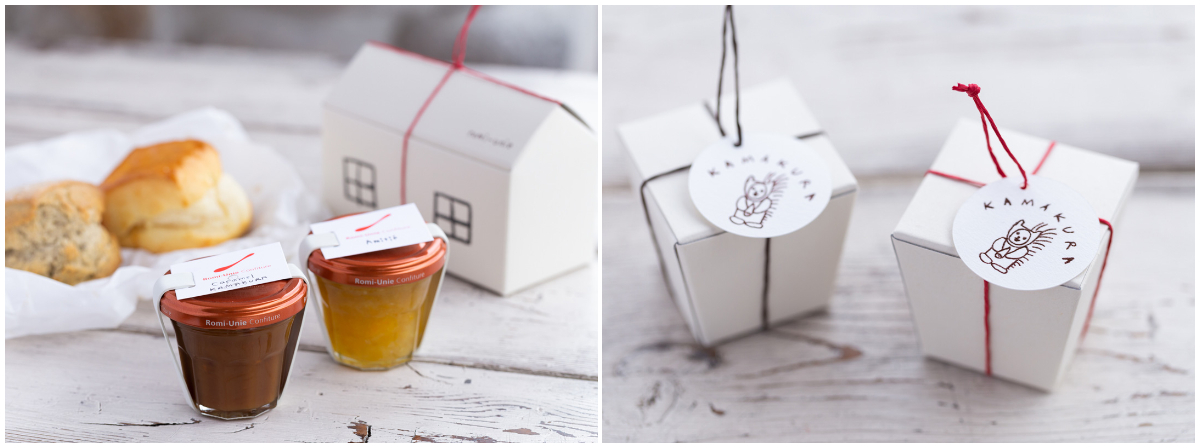 「プチジャム」 左：キャラメル・ブルターニュ（キャラメルと発酵バターとゲランドの塩）右：アニヴェルセール（いちごとフランボワーズ）各540円