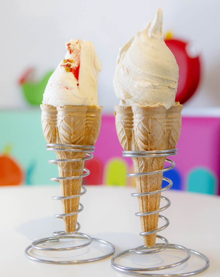 マスカルポーネチーズ ジェラート シングル501円、エスプレッソ ジェラート シングル（各日限定数100個）501円