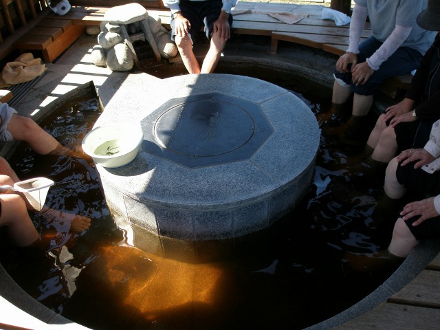 十勝川温泉にある足湯