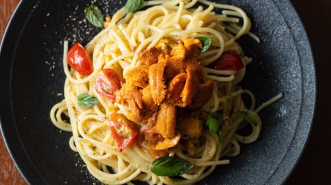 「うにとミントのスパゲッティ」（税抜2280円）／Grasara