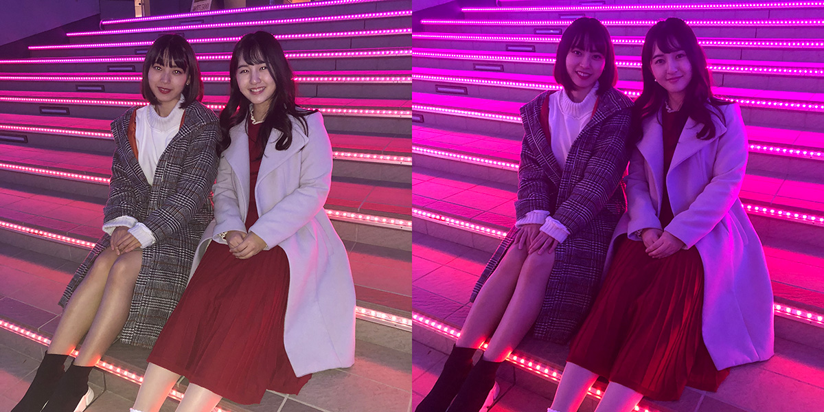 「フェスティバル広場大階段」イルミネーション撮影