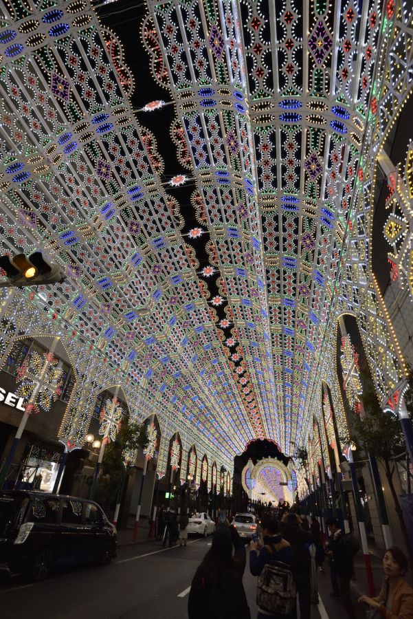 神戸ルミナリエ「1.17希望の灯り」を飾る高さ約4mのアーチ