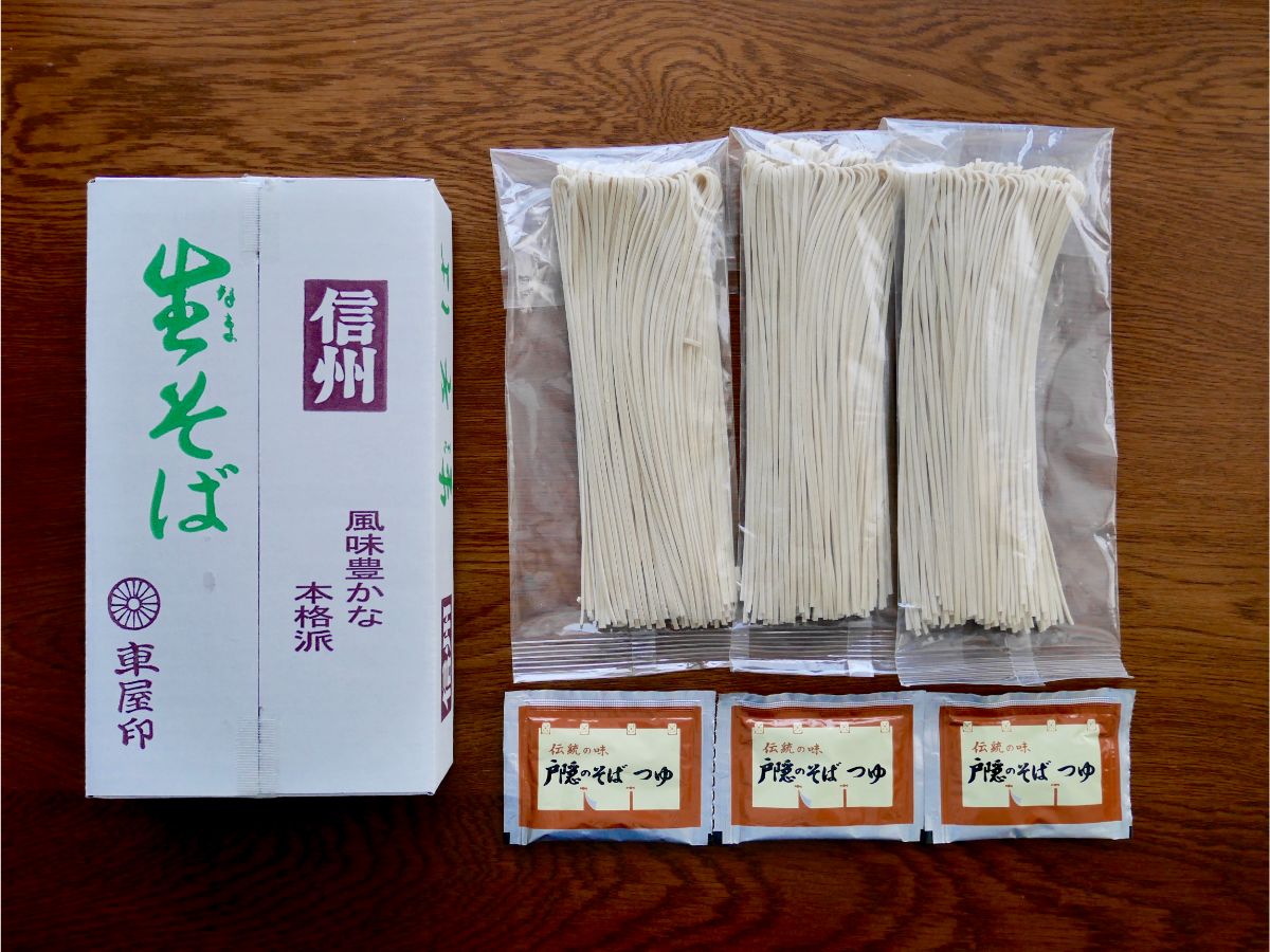 「車屋印生そば（小）」648円（税込）※送料別