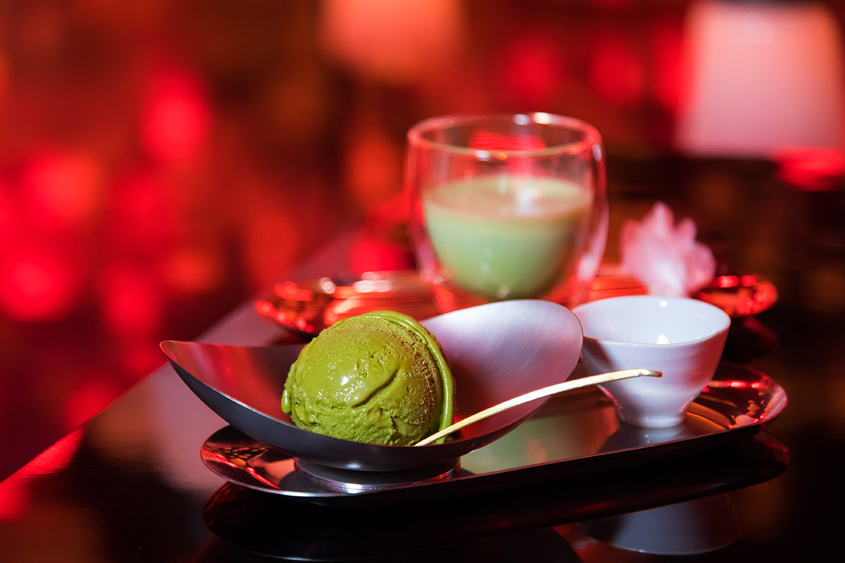 緑茶アイスクリーム、緑茶ラテ（各700円）