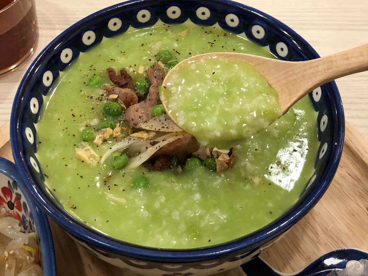 ポタージュのお粥 ほくほくグリーンピース