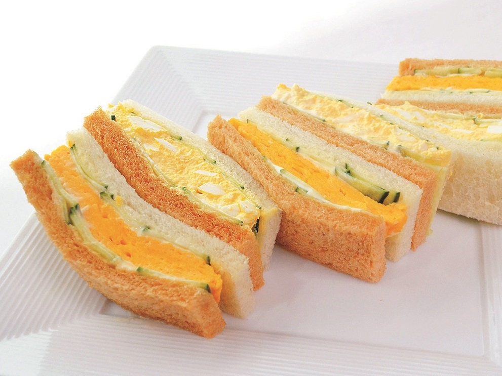 [京都]前田珈琲／焼き＆ゆで玉子サンド（1パック、6切入）810円〈実演〉