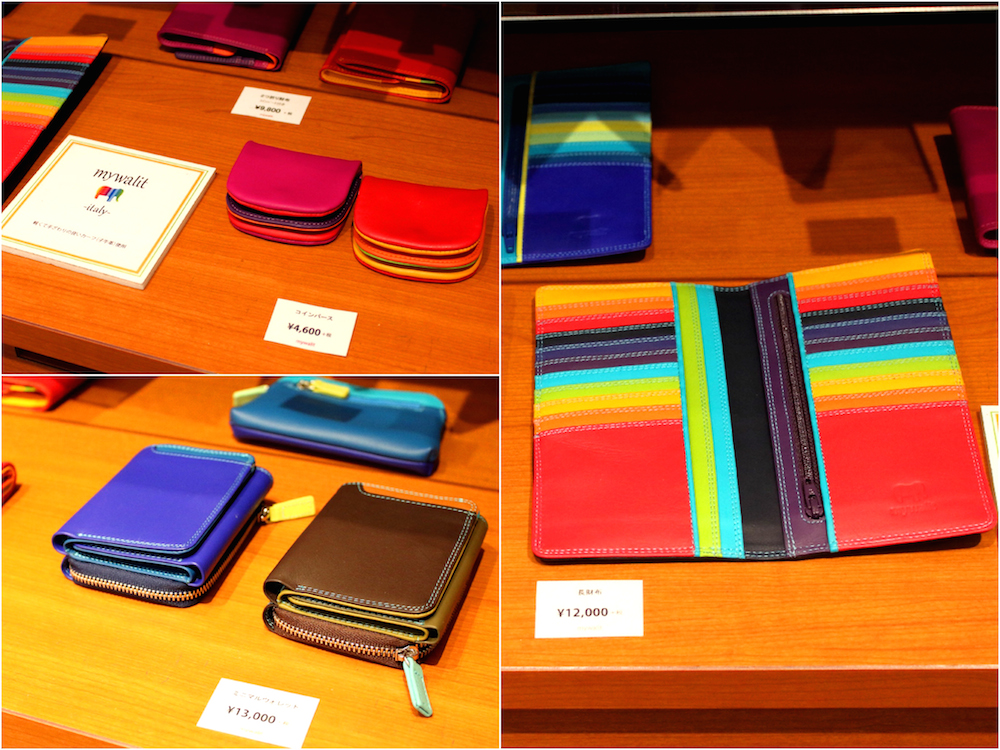 コインパース（左上）：5060円・ミニマルウォレット（左下）：1万4300円・長財布（右）：1万3200円