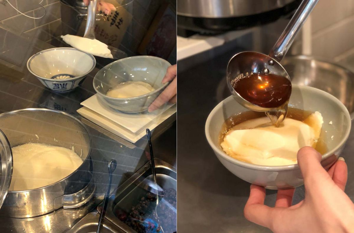 黒糖シロップのプレーン豆花