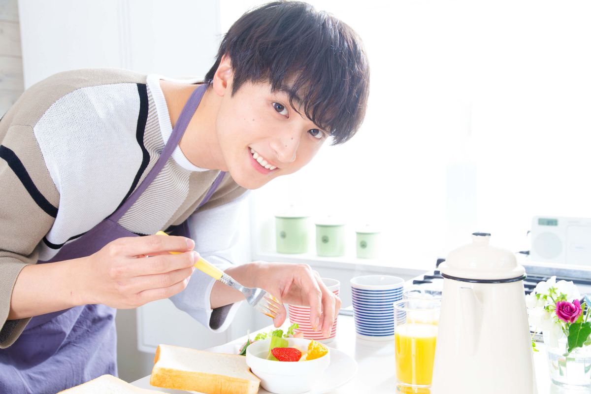 「朝ごはん、僕作るからちょっと待ってて！」（※朝食シーンの写真はしばらく彼女目線でお楽しみください。筆者の脳内妄想セリフとともにお届けいたします）