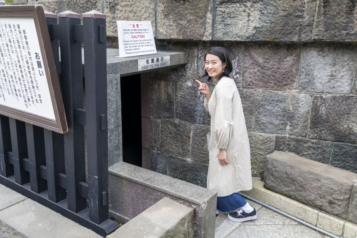 大仏さまの中に入れるなんてワクワク♪