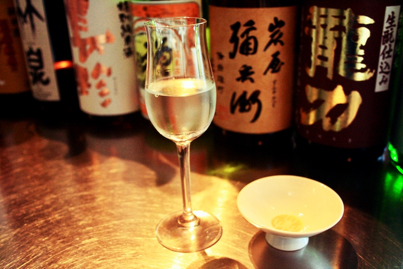 利き酒コースで提供されるグラス