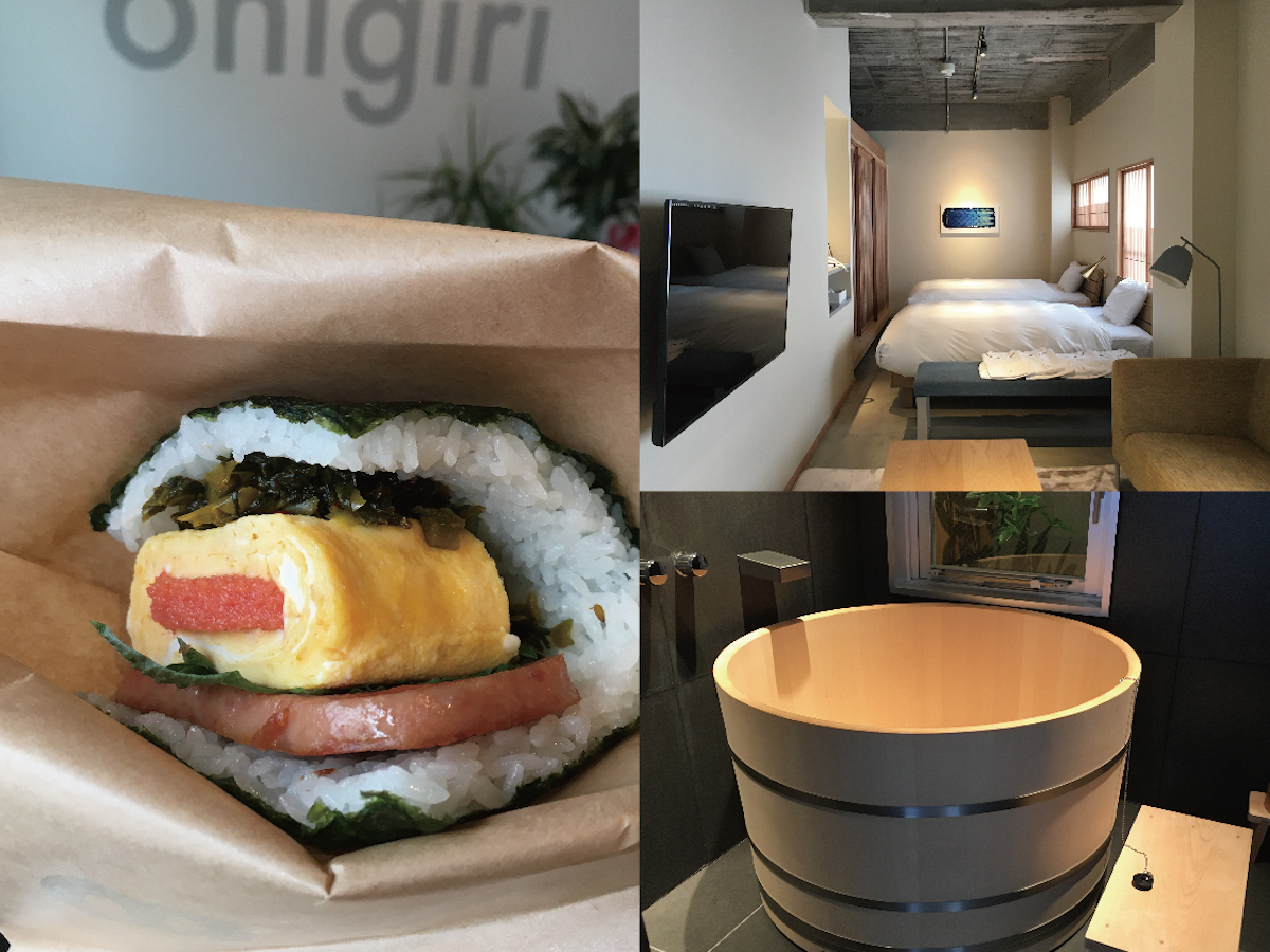 できたて「ポークたまごおにぎり」で朝ごはん。理想の博多女子旅がかなう宿