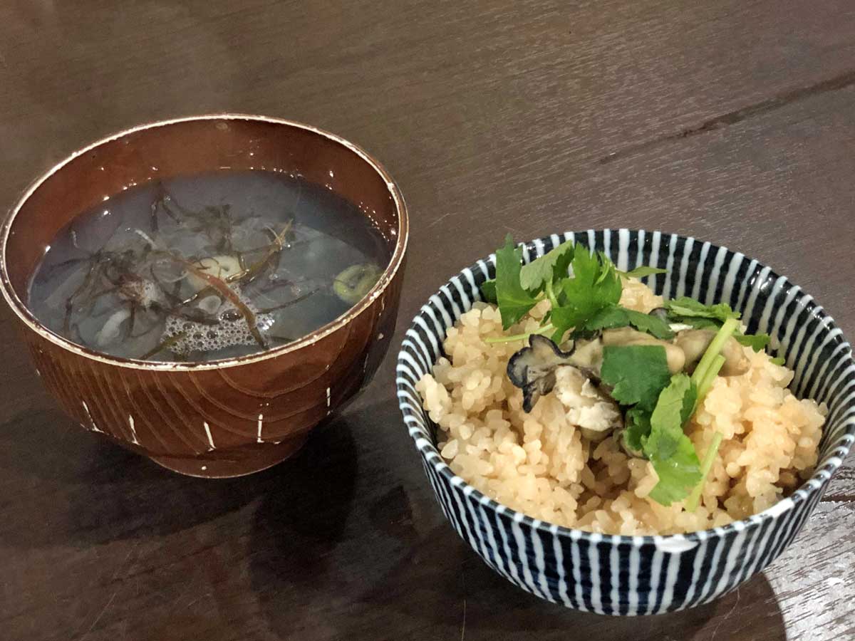 ミニかき飯とかき汁