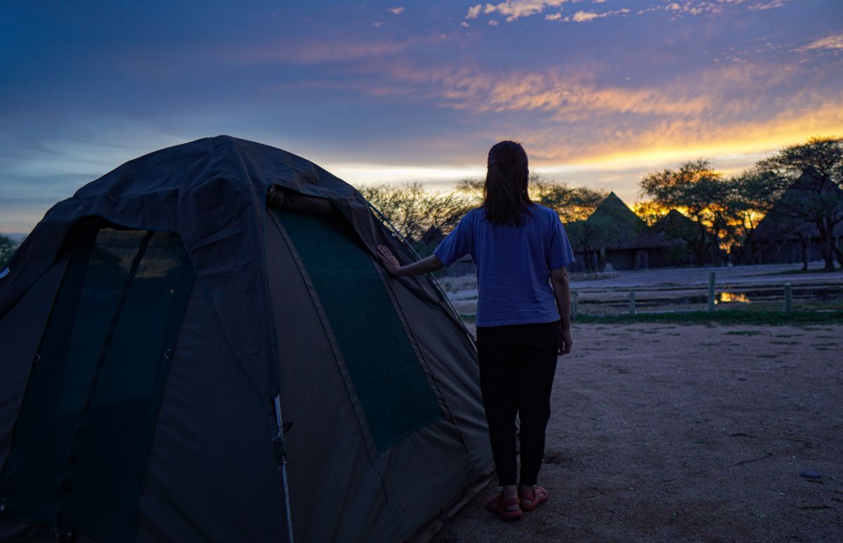 セスリムキャンプサイトで眺めた夕陽