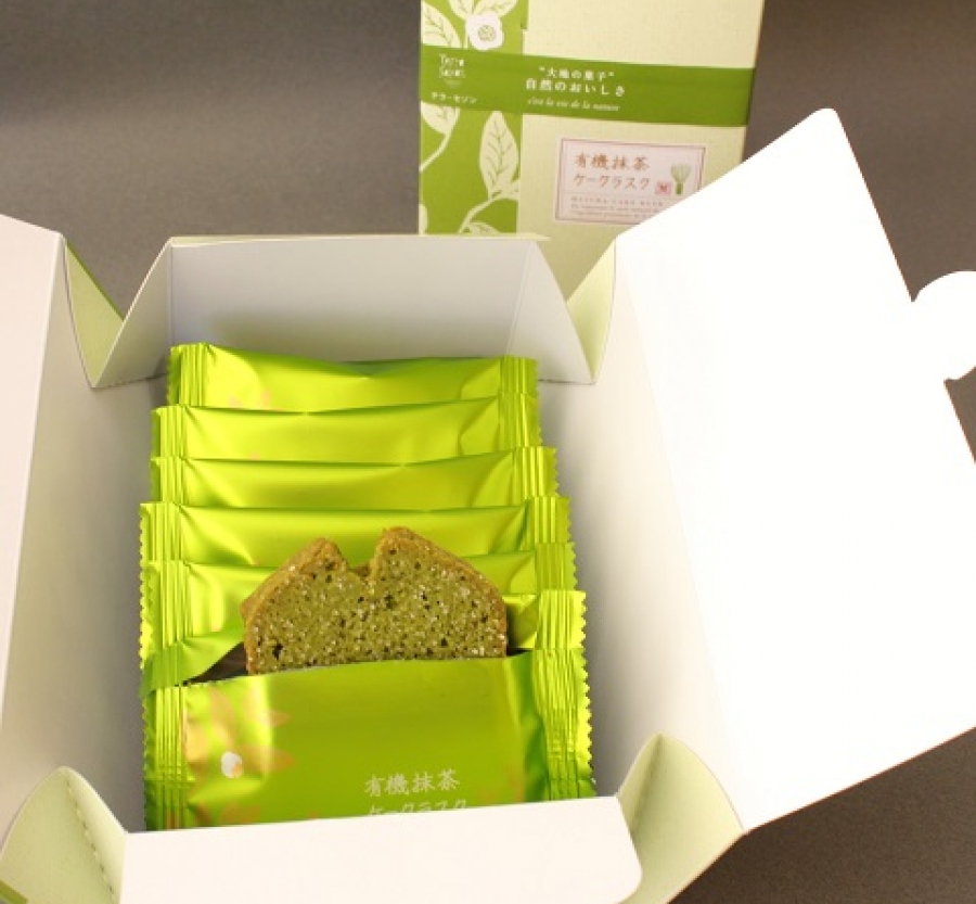 有機抹茶ケークラスク 7枚入り 907円（税込）