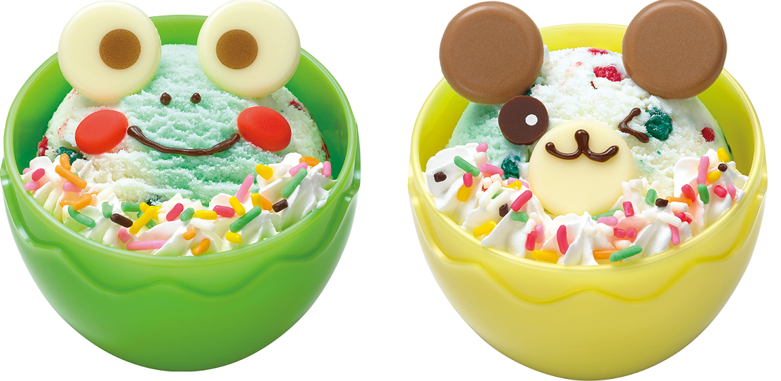 「イースター ハッピードール」かえる（左）とくま（右）各480円（参考価格）