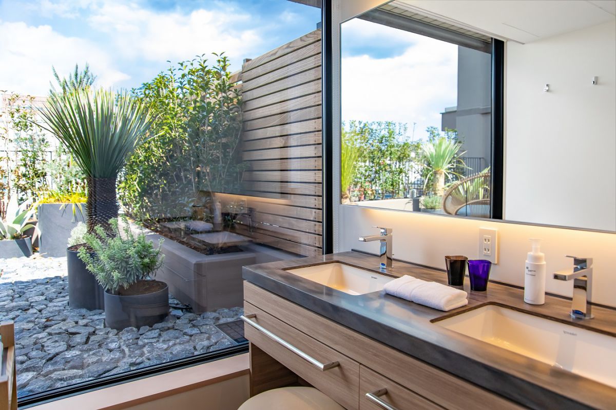 ガーデンツインは2名で使いやすいダブルベーシン