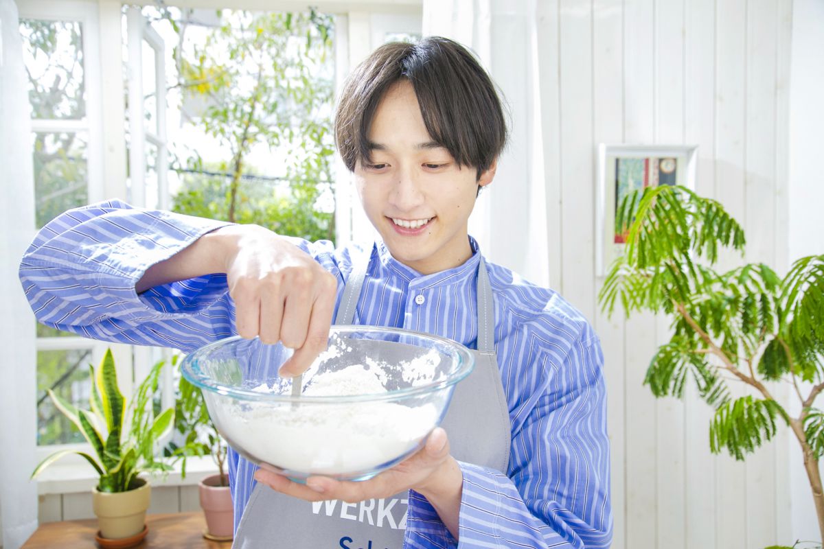 「混ぜ混ぜ〜♪」