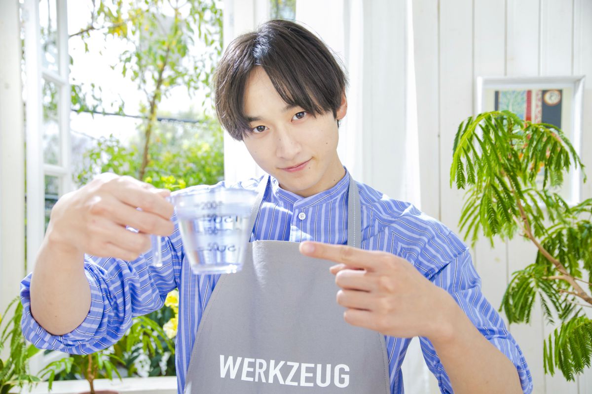 「ぬるま湯、160ccです」