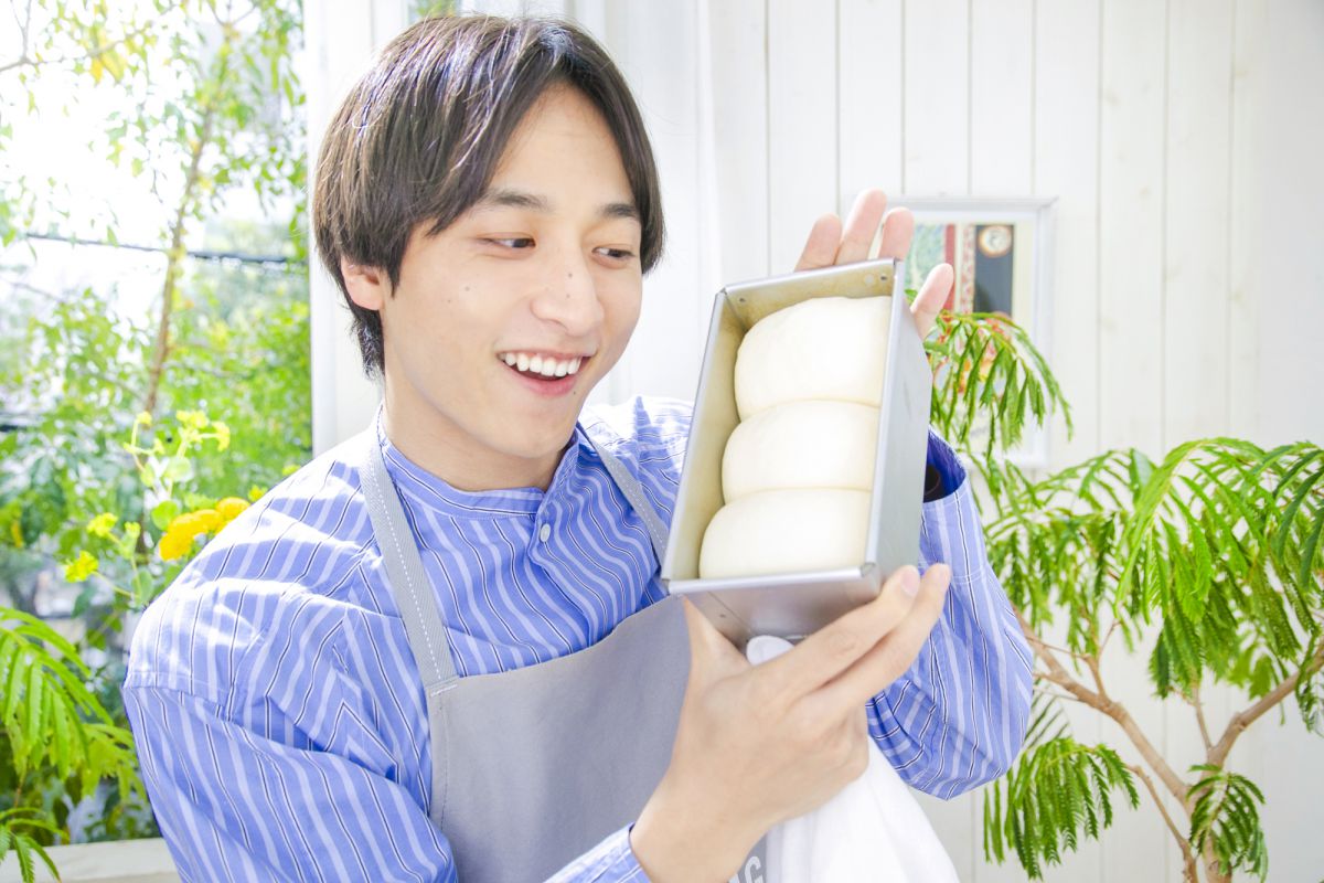 「おお、膨らんだー！ふくよかな甘い香りがします」