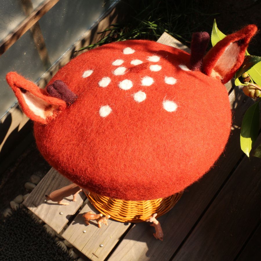 鹿ベレー帽7800円