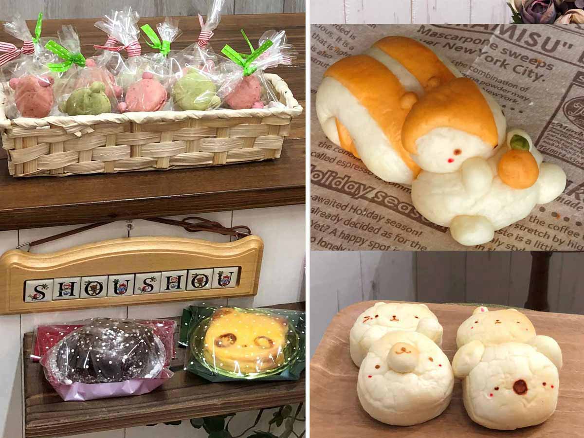 スイーツ、新商品の「りすパン」、「顔パン」