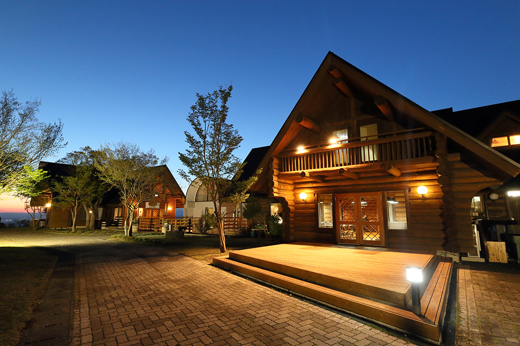 ログハウス風の外観