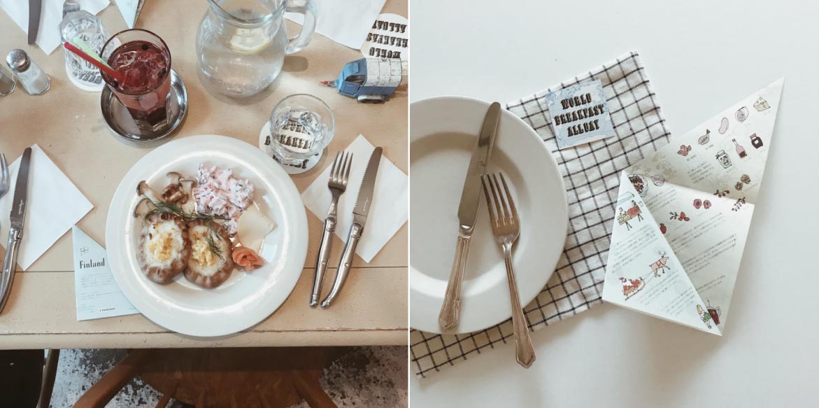 フィンランドの朝ごはん（取材当時のメニュー）