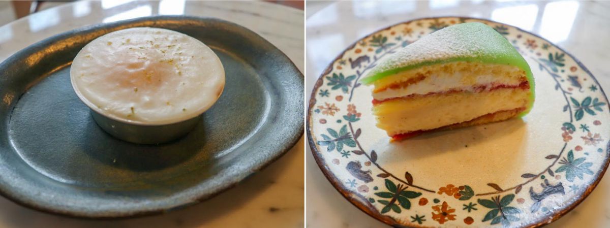 （左から）ガトーナンテ、プリンセストルタ（いずれも取材当時のメニュー）