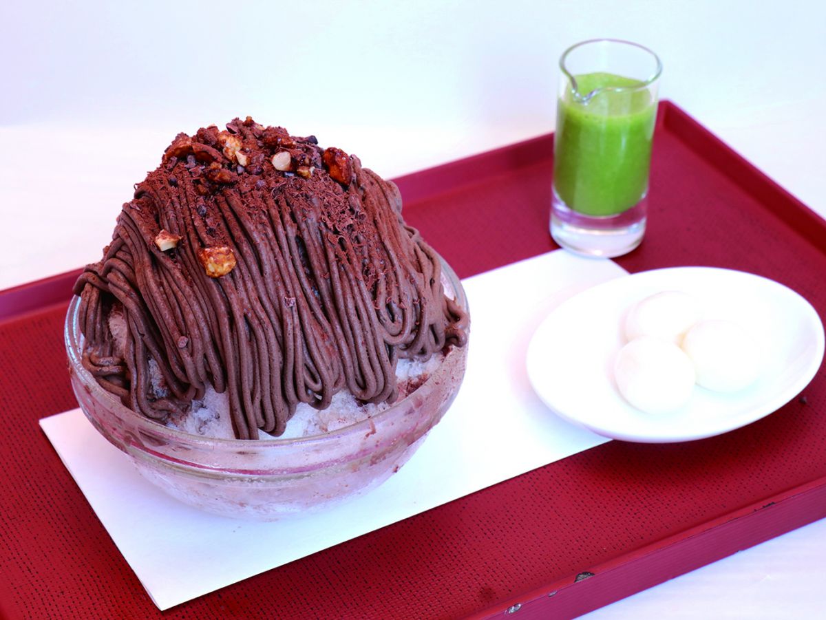 かき氷　ショコラノワール × 抹茶　1540円