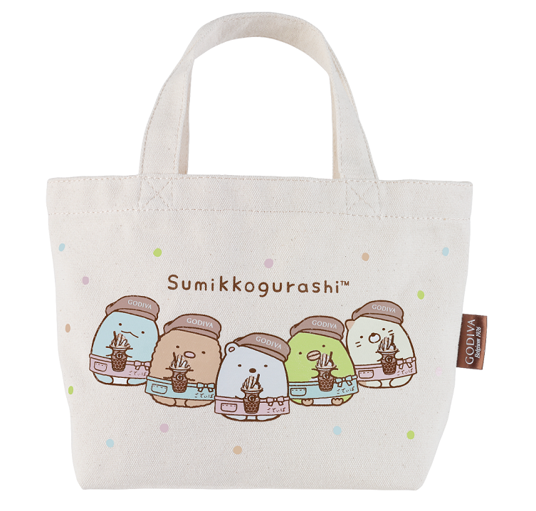 ©2020 San-X Co., Ltd. All Rights Reserved. ショコリキサー MEETS すみっコぐらし　ゴディバ×すみっコぐらし「オリジナルミニトートバッグ」311円