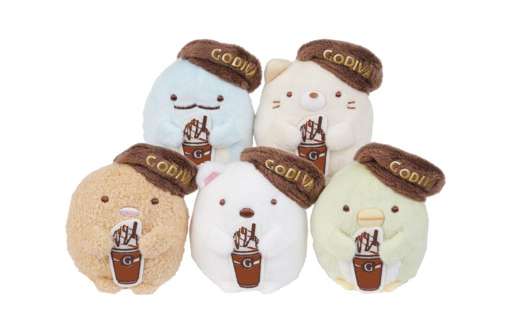 ©2020 San-X Co., Ltd. All Rights Reserved. ショコリキサー MEETS すみっコぐらし　 ゴディバ×すみっコぐらし「オリジナルてのりぬいぐるみ（5種類）」各570円