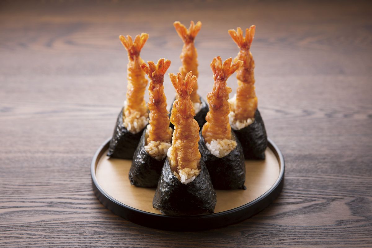 「おむすびこももち」のえび天むす1個240円（税込）