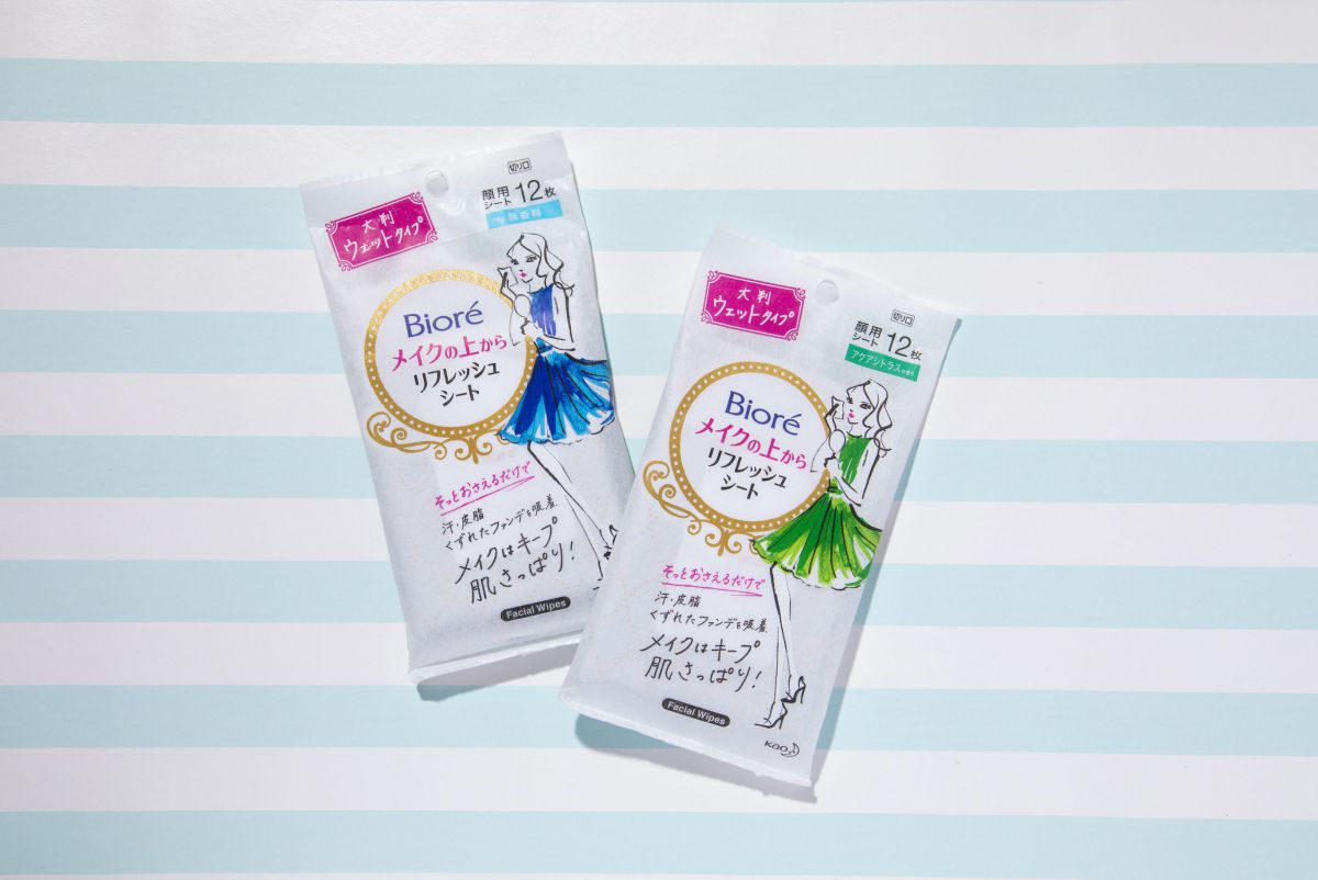 Biore メイクの上からリフレッシュシート（大判12枚入） 303円（税込）／花王