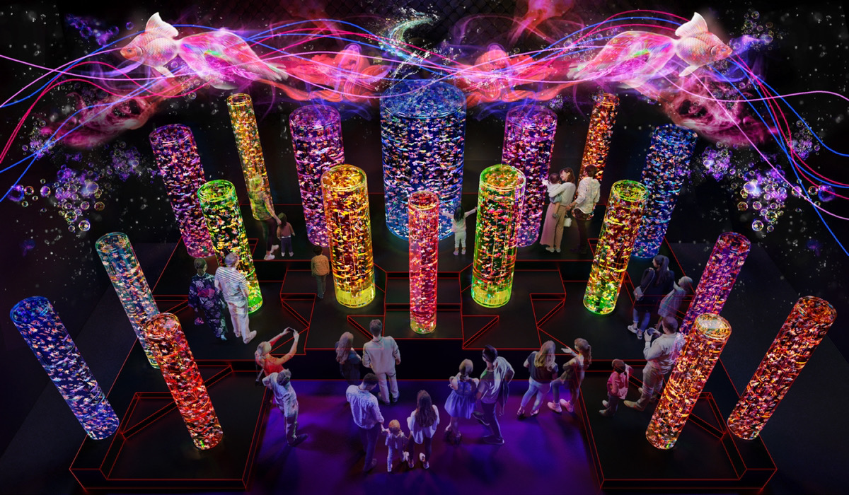 「神秘」エリア「金魚の杜」の2階からの様子